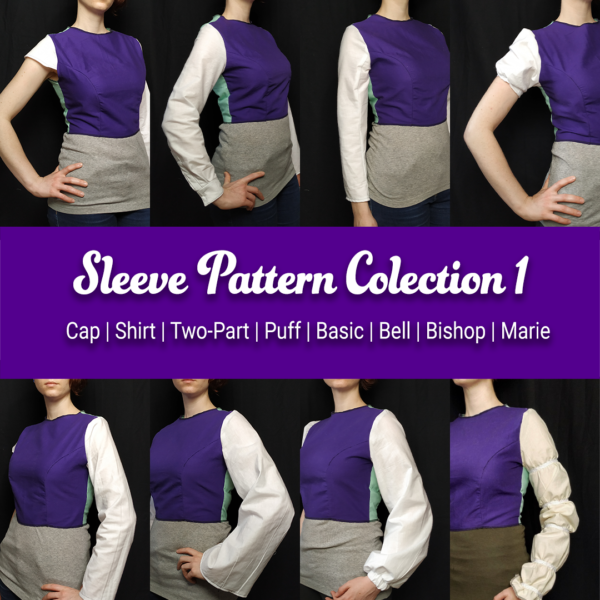 Sleeve Pattern Collection 1 | Basic, Two-part, Bell, Shirt with cuff, Bishop, Cap, Marie & Puff