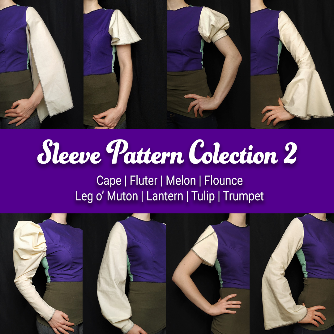 Sleeve Pattern Collection 2  Cape, Flutter, Melon, Flounce, Leg o