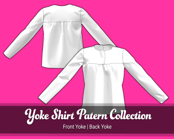 Yoke Shirt Sewing Pattern Collection | Front and Back Yoke, Button up