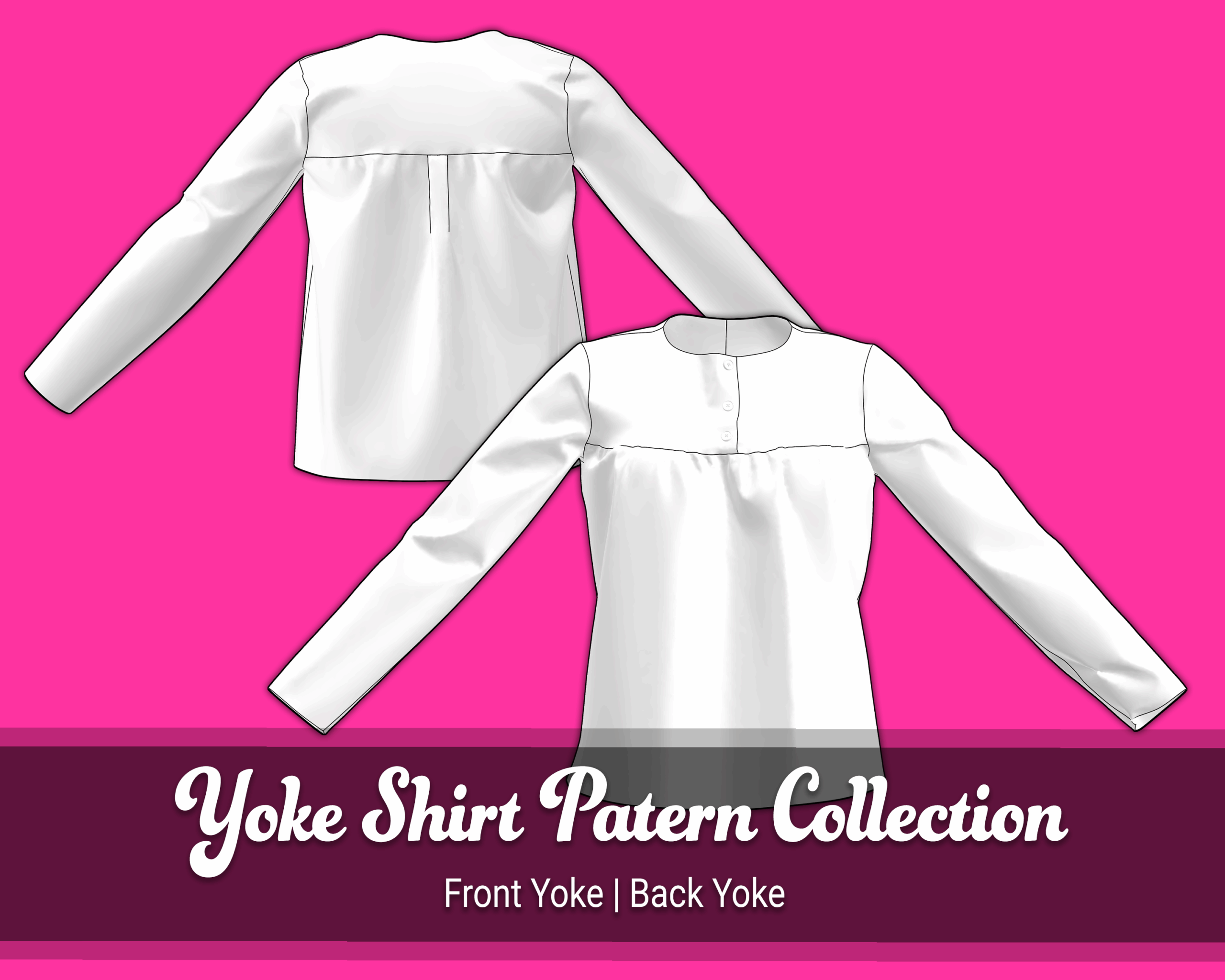 Yoke Shirt Sewing Pattern Collection | Front and Back Yoke